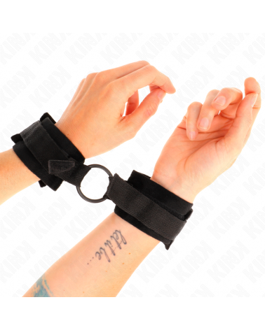 KINK - POLSINI IN PELLICCIA PER PRINCIPIANTI 25 CM CON O-RING 4 CM NERO REGOLABILE 15-25 CM