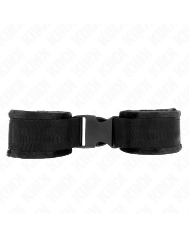 KINK - TENUTA DA POLSO IN NYLON HOOKLOOP ROSSO-NERO MODELLO 1 REGOLABILE 25-35 CM X 6 CM