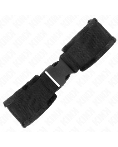 KINK - TENUTA DA POLSO IN NYLON HOOKLOOP ROSSO-NERO MODELLO 1 REGOLABILE 25-35 CM X 6 CM