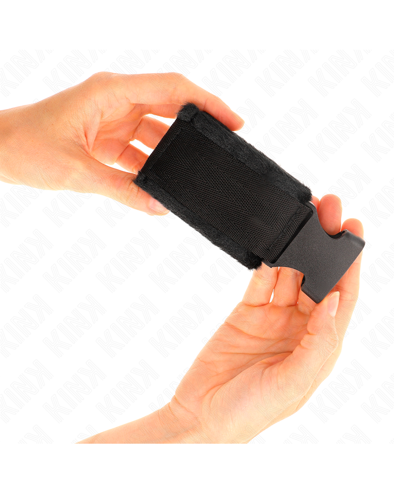 KINK - TENUTA DA POLSO IN NYLON HOOKLOOP ROSSO-NERO MODELLO 1 REGOLABILE 25-35 CM X 6 CM