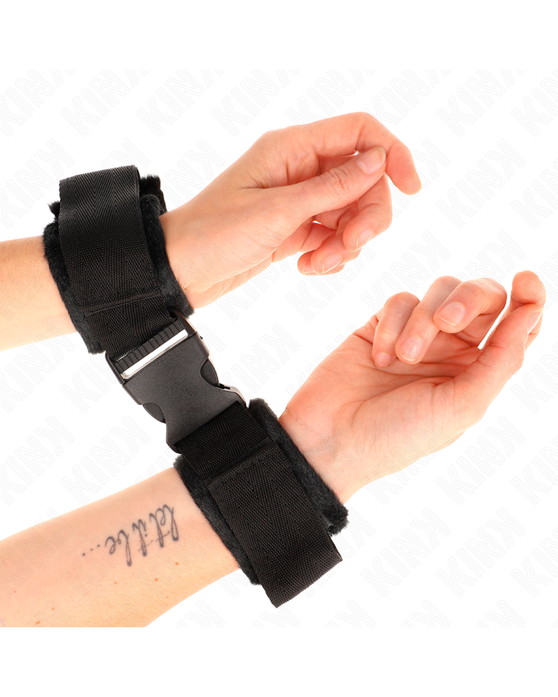 KINK - TENUTA DA POLSO IN NYLON HOOKLOOP ROSSO-NERO MODELLO 1 REGOLABILE 25-35 CM X 6 CM