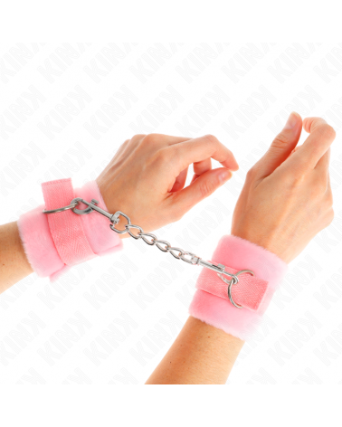 KINK - POLSINI IN PELLICCIA PER PRINCIPIANTI ROSA 30 X 7 CM