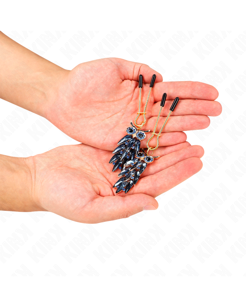 KINK - PINZE PER CAPEzzoli CON CIONDOLO GUFO 6 CM