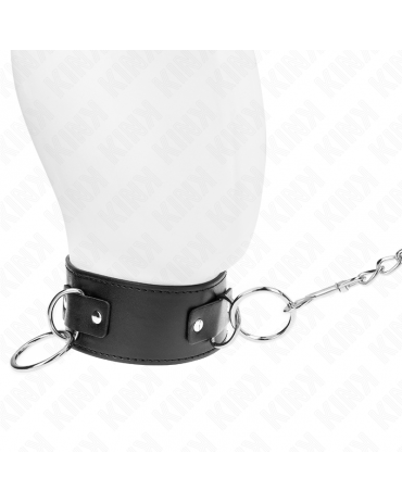 KINK - COLLANA CON GUINZAGLIO 65 CM 3 MODELLO ANELLI 2 REGOLABILE 36-43 CM X 5 CM 2