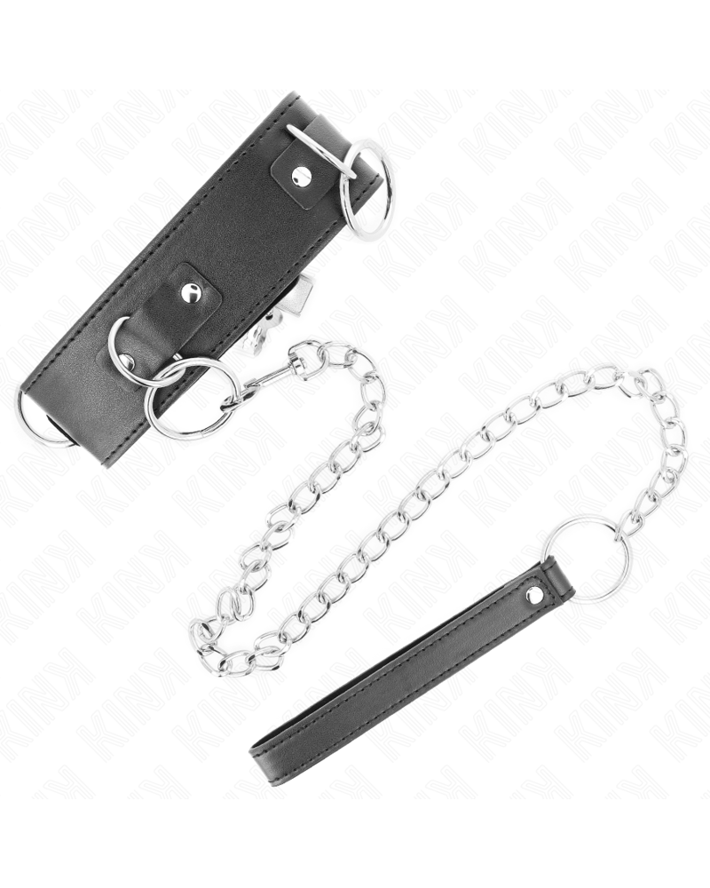 KINK - COLLANA CON GUINZAGLIO 65 CM 3 MODELLO ANELLI 2 REGOLABILE 36-43 CM X 5 CM