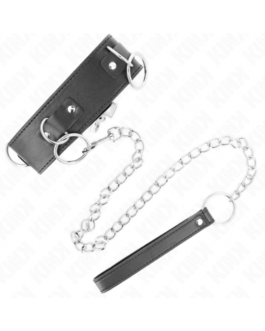 KINK - COLLANA CON GUINZAGLIO 65 CM 3 MODELLO ANELLI 2 REGOLABILE 36-43 CM X 5 CM