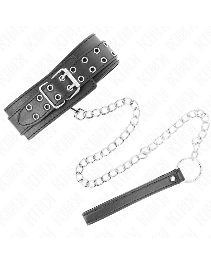 KINK - COLLANA CON CINTURINO 65 CM FIBBIE ARGENTO REGOLABILE 33-46 CM X 5,5 CM