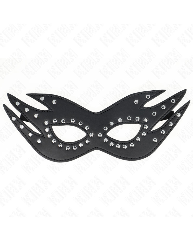 KINK - MASCHERA IN SIMILPELLE CON RIVETTI MODELLO 3 26 x 9,5 CM