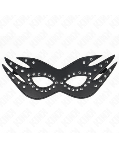 KINK - MASCHERA IN SIMILPELLE CON RIVETTI MODELLO 3 26 x 9,5 CM