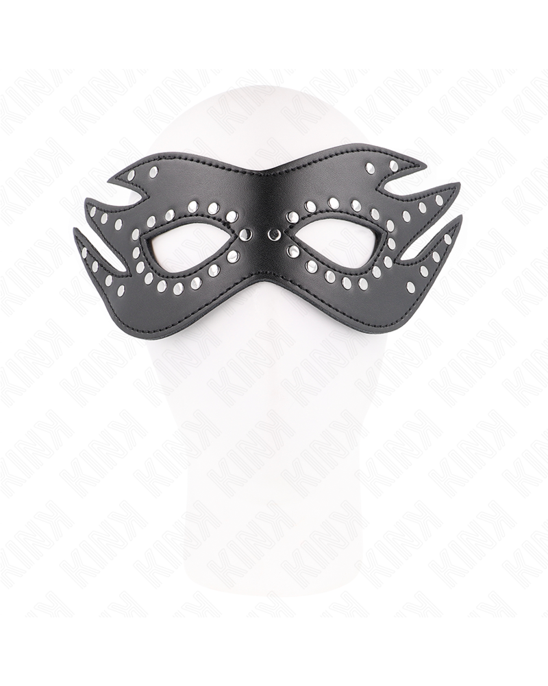 KINK - MASCHERA IN SIMILPELLE CON RIVETTI MODELLO 3 26 x 9,5 CM