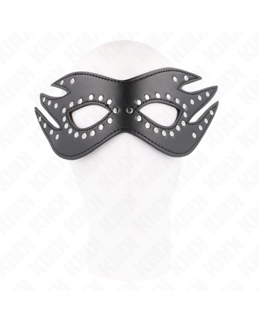 KINK - MASCHERA IN SIMILPELLE CON RIVETTI MODELLO 3 26 x 9,5 CM