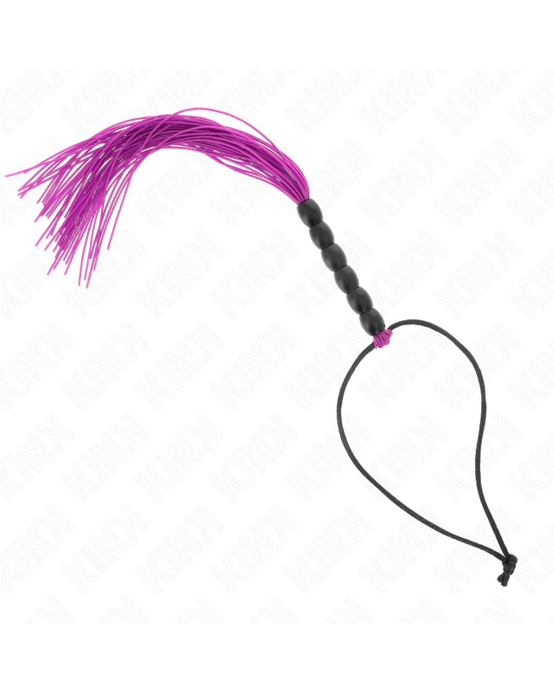 KINK - MINI FRUSTA IN SILICONE CON 6 PERLINE VIOLA 26 CM