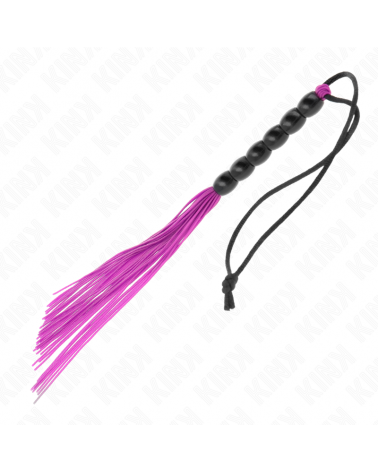 KINK - MINI FRUSTA IN SILICONE CON 6 PERLINE VIOLA 26 CM