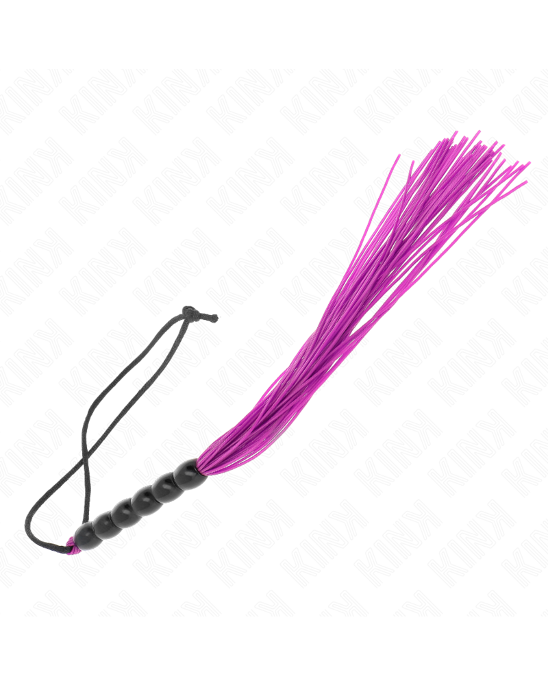 KINK - MINI FRUSTA IN SILICONE CON 6 PERLINE VIOLA 26 CM