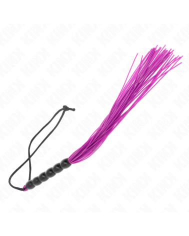 KINK - MINI FRUSTA IN SILICONE CON 6 PERLINE VIOLA 26 CM