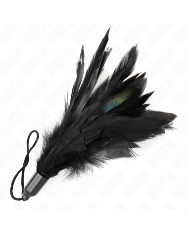 KINK - PIUME TICKLE CON MANICO IN CORDA BASE IN PLASTICA 15 CM