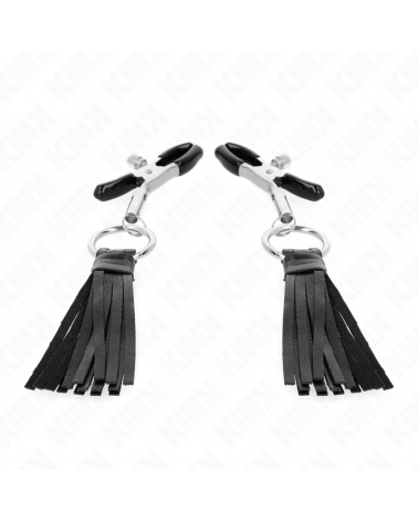 KINK - MORSETTI PER CAPEZZOLI IN SIMILPELLE CON NAPPINE 6 CM