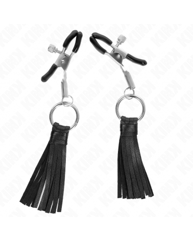 KINK - MORSETTI PER CAPEZZOLI IN SIMILPELLE CON NAPPINE 6 CM