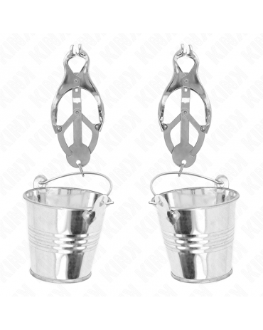 KINK - PINZE PER CAPEZZOLI TRIFOGLIO GIAPPONESE CON SECCHIELLI ARGENTO