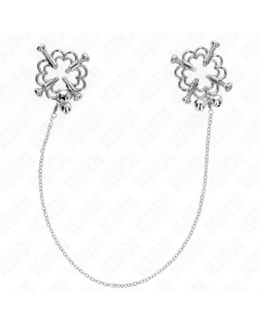 KINK - PINZE PER CAPEZZOLI A FIORE IN METALLO CON CATENA