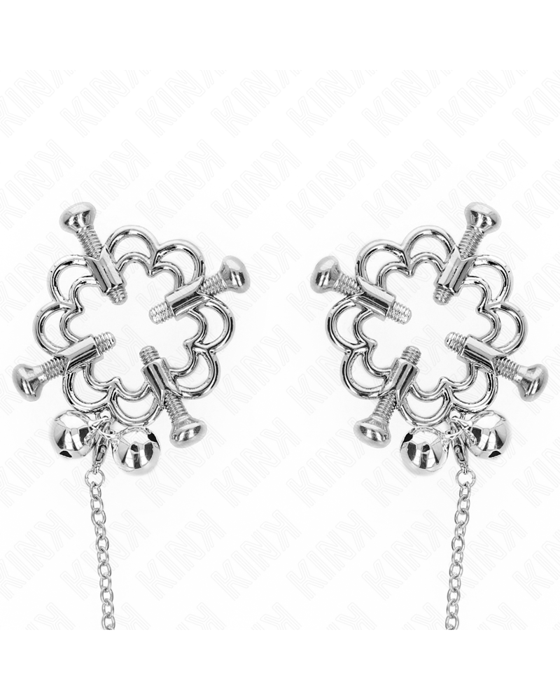 KINK - PINZE PER CAPEZZOLI A FIORE IN METALLO CON CATENA