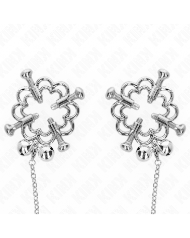 KINK - PINZE PER CAPEZZOLI A FIORE IN METALLO CON CATENA