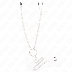 KINK - PINZE PER CAPEZZOLI TRIPLI E CLIT CON CATENA MODELLO 1