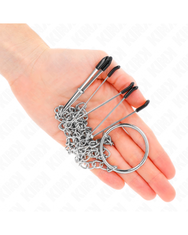 KINK - PINZE PER CAPEZZOLI TRIPLI E CLIT CON CATENA MODELLO 1