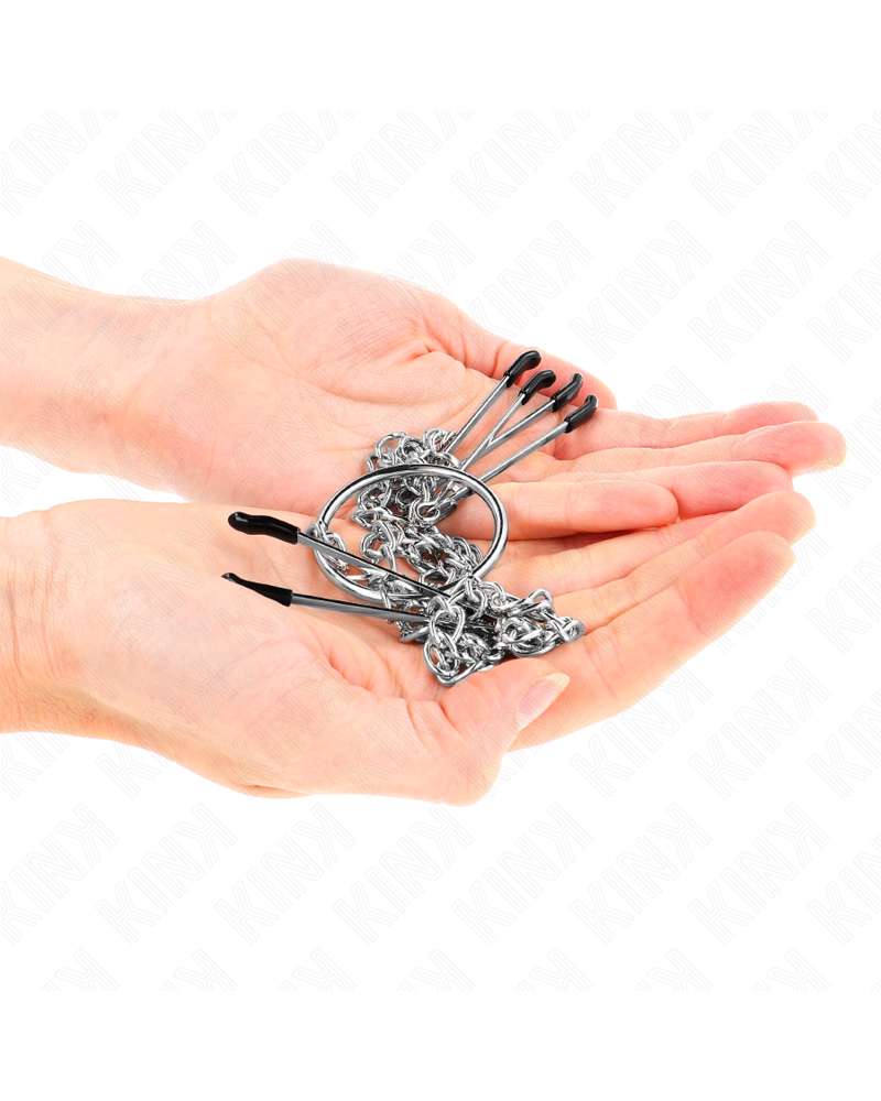 KINK - PINZE PER CAPEZZOLI TRIPLI E CLIT CON CATENA MODELLO 1