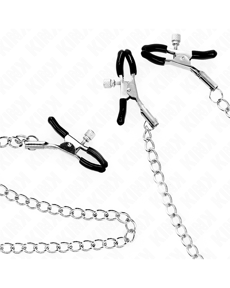 KINK - PINZE PER CAPEZZOLI TRIPLI E CLIT CON CATENA MODELLO 0