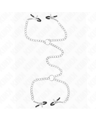 KINK - MORSETTI PER CAPEZZOLI A 4 CATENE 32 CM CON CATENE 14 CM