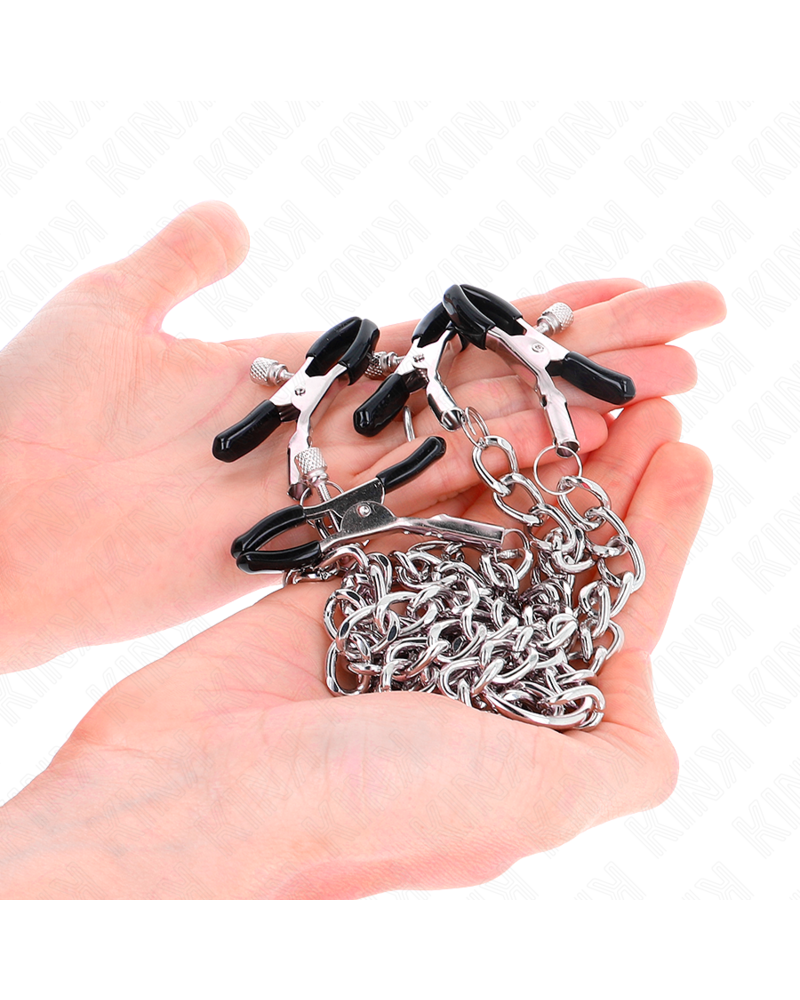 KINK - MORSETTI PER CAPEZZOLI A 4 CATENE 32 CM CON CATENE 14 CM