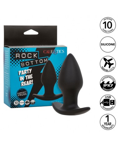 CALEXOTICS - ROCK BOTTOM PERFECT ANAL PLUG 10 VIBRAZIONI SILICONE NERO