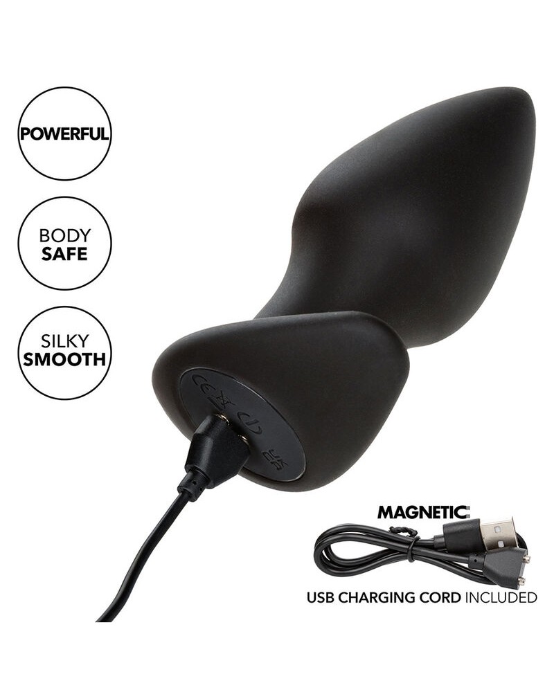 CALEXOTICS - ROCK BOTTOM PERFECT ANAL PLUG 10 VIBRAZIONI SILICONE NERO