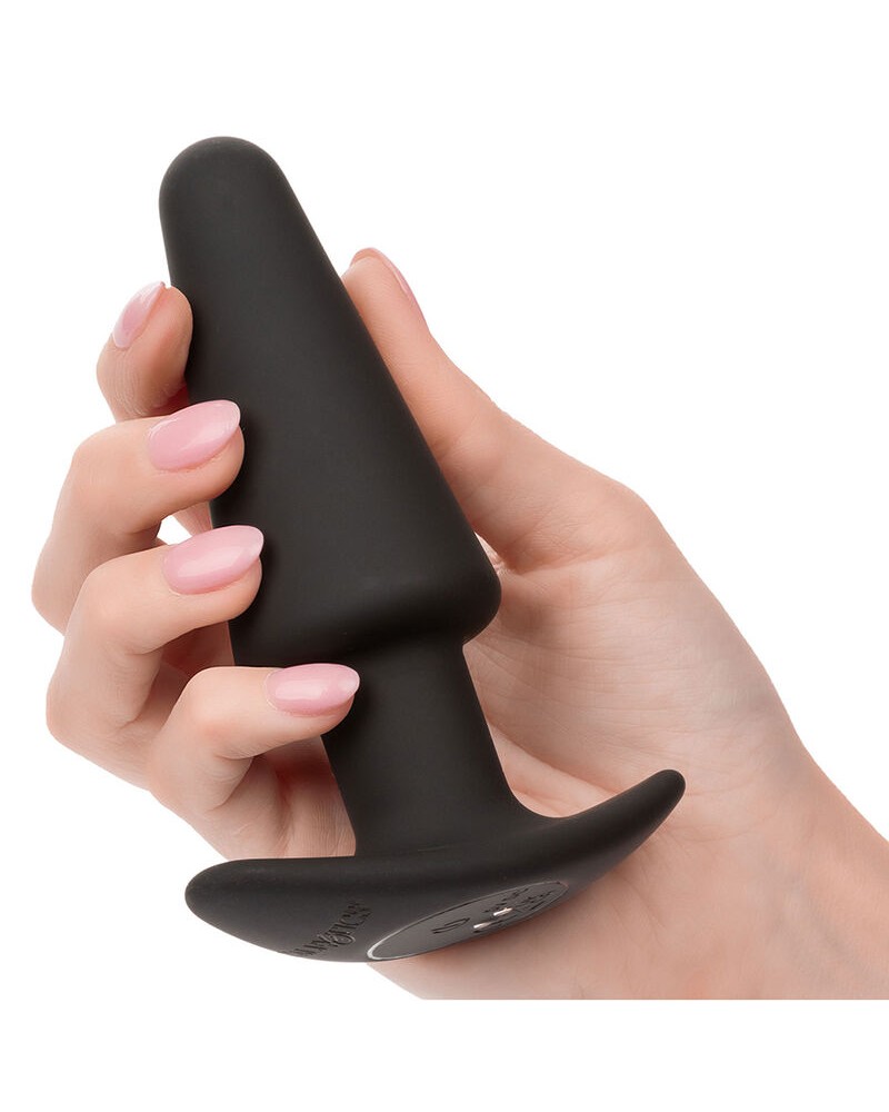 CALEXOTICS - ROCK BOTTOM TAPPO ANALE CONICO 10 VIBRAZIONI SILICONE NERO