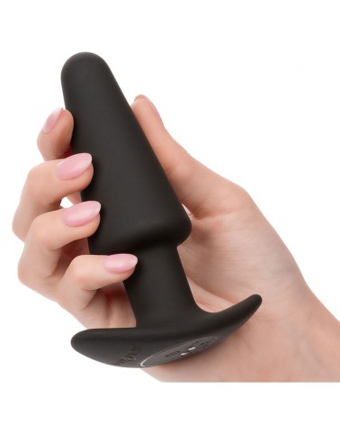 CALEXOTICS - ROCK BOTTOM TAPPO ANALE CONICO 10 VIBRAZIONI SILICONE NERO
