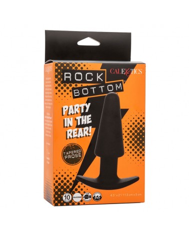 CALEXOTICS - ROCK BOTTOM TAPPO ANALE CONICO 10 VIBRAZIONI SILICONE NERO