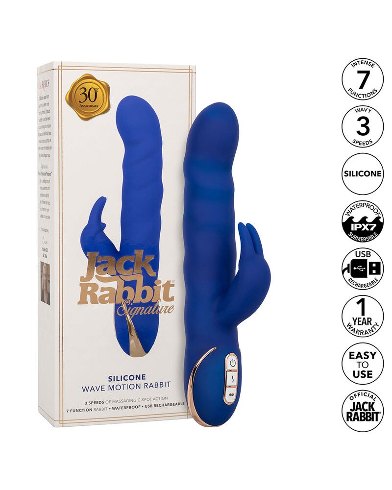 CALEXOTICS - JACK RABBIT VIBRATORE WAVE MOTION BLU