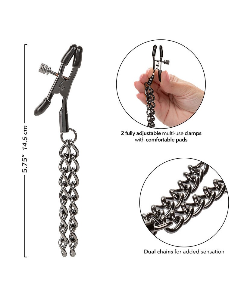 CALEXOTICS - EUPHORIA CATENA MORSETTI PER CAPEZZOLI 14,5 CM