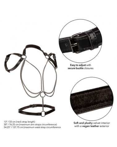 CALEXOTICS - EUPHORIA MULTICHAIN HALTER HARNESS PREMIUM TAGLIA PIÙ GRANDE