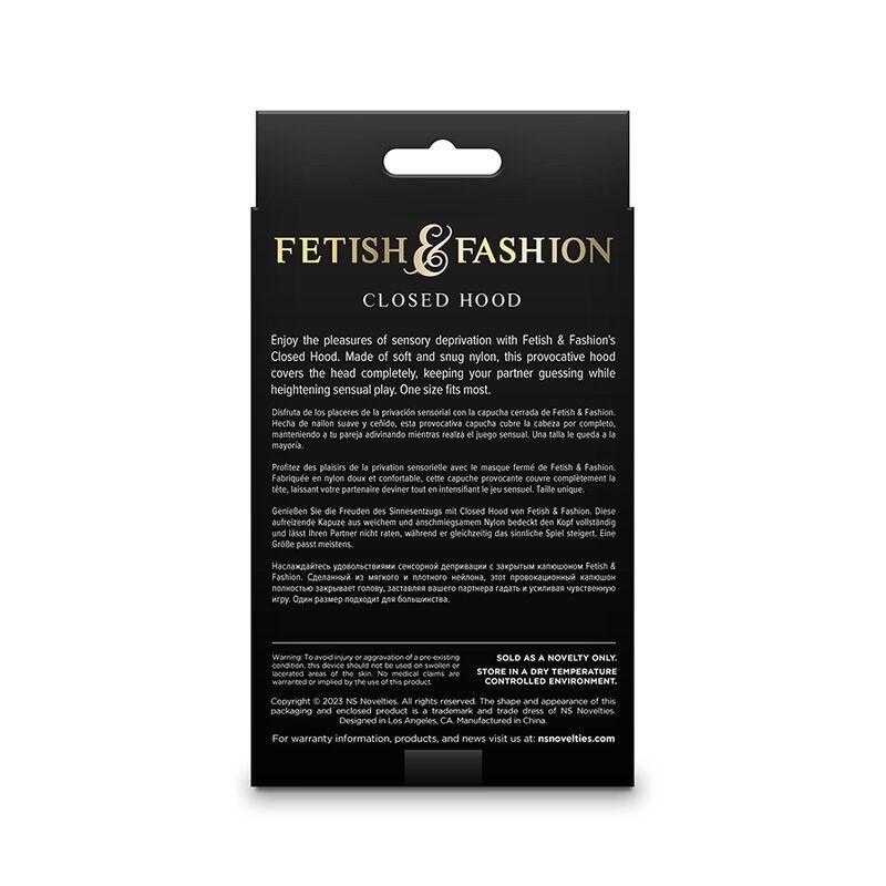 NS NOVELTIES - FETISH  FASHION CAPPUCCIO CHIUSO NYLON BIANCO