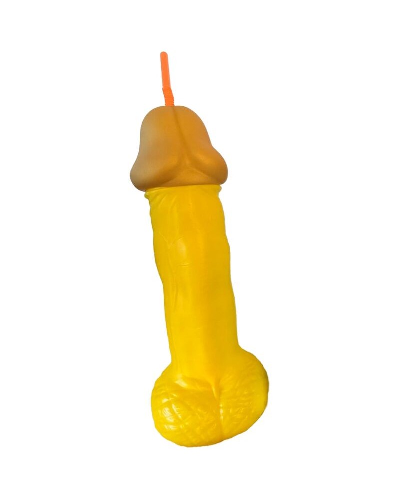 DIABLO PICANTE - VASO PENE PLÁSTICO AMARILLO