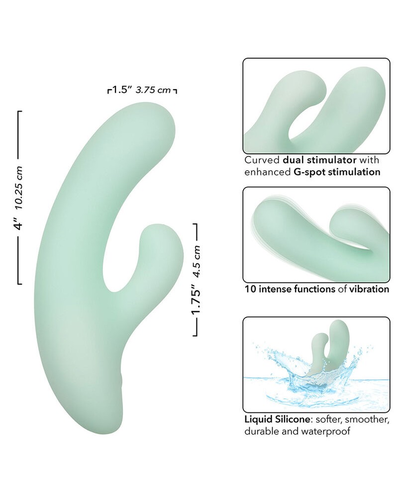 CALEXOTICS - PACIFICA FIJI VIBRATORE E STIMOLATORE PUNTO G 10 VIBRAZIONI AQUA