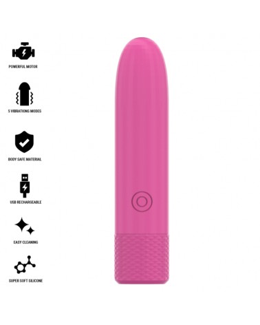 INTENSE - SYMONE USB RICARICABILE VIBRANTE BULLET 8 VIBRAZIONI ROSA 10 X 2,2 CM