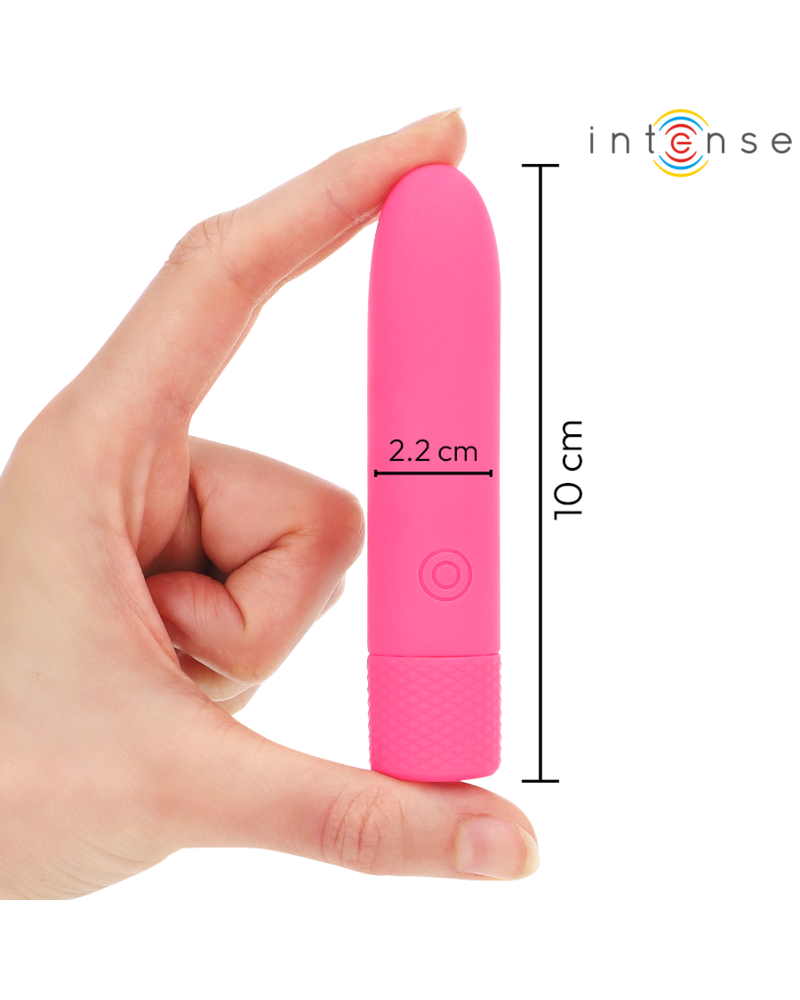 INTENSE - SYMONE USB RICARICABILE VIBRANTE BULLET 8 VIBRAZIONI ROSA 10 X 2,2 CM