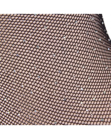 SUBBLIME - 952297 BODYSTOCKING A RETE LUCIDA CON SPALLE SCOPERTE MANICA LUNGA NERO TAGLIA UNICA