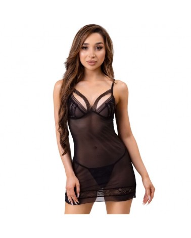 LIVCO CORSETTI FASHION - MELISENDA CF 1709 ACCAPPATOIO + CAMICIA + PERIZOMA NERO S