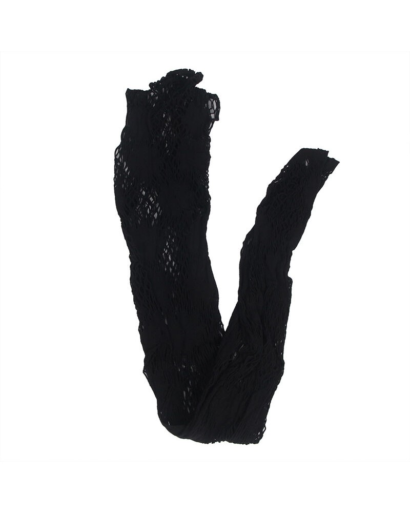 SUBBLIME - 952129 BODYSTOCKING A RETE CON DISEGNO ABITO E DETTAGLI FLOREALI NERO TAGLIA UNICA