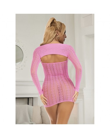 SUBBLIME - 952471 BODYSTOCKING A RETE ROSA TAGLIA UNICA