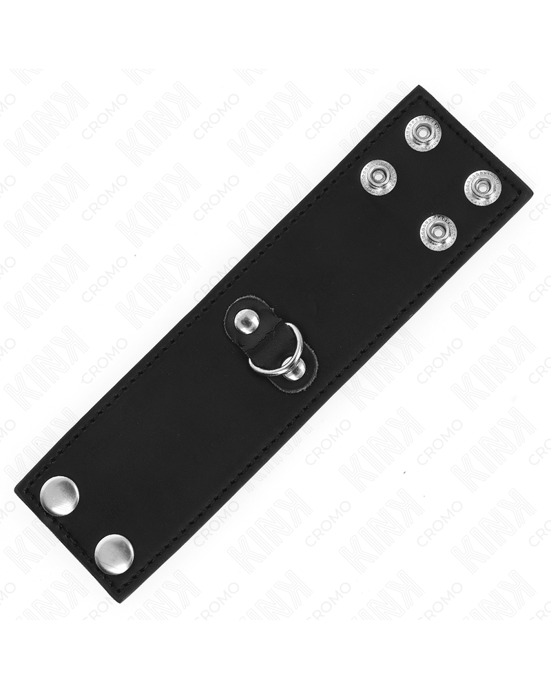 KINK - ANELLO PER PENE IN PELLE CON CHIUSURA A PRESSIONE 18 X 5 CM